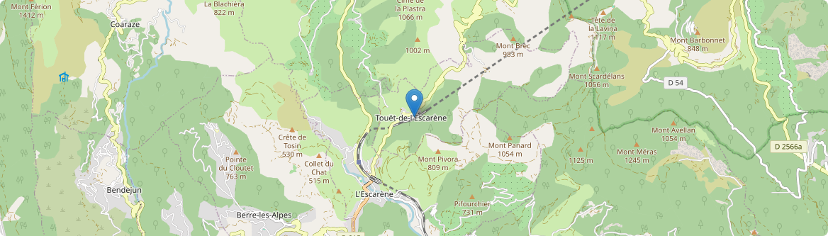 Touët-de-l'Escarène - Carte