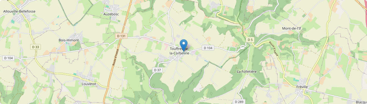Touffreville-la-Corbeline - Carte