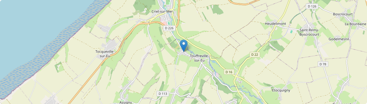 Touffreville-sur-Eu - Carte