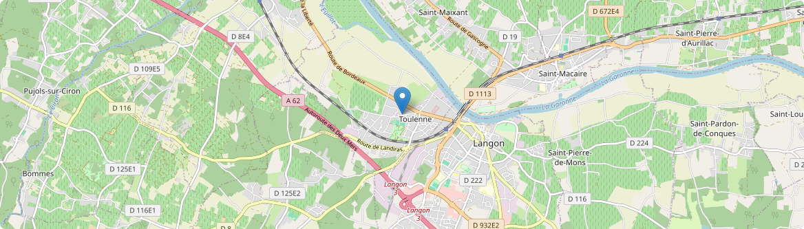 Toulenne - Carte