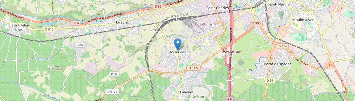 Toulouges - Carte