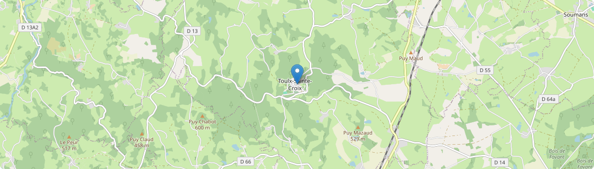 Toulx-Sainte-Croix - Carte