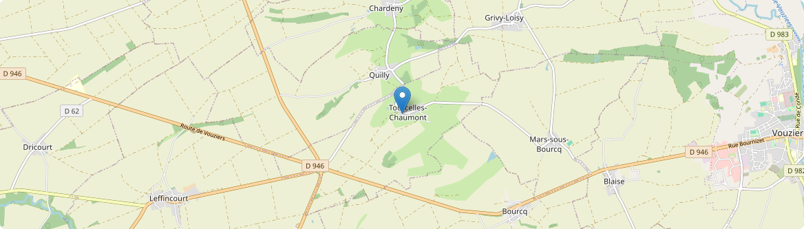 Tourcelles-Chaumont - Carte