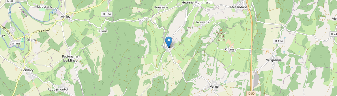 Tournans - Carte