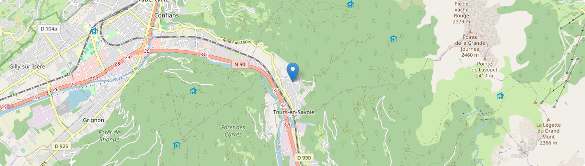 Tours-en-Savoie - Carte