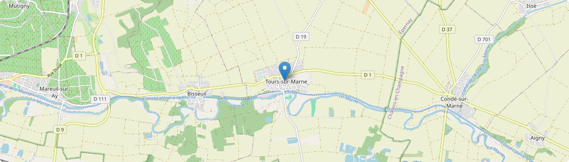 Tours-sur-Marne - Carte