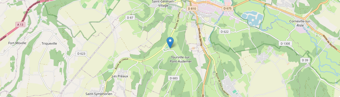 Tourville-sur-Pont-Audemer - Carte