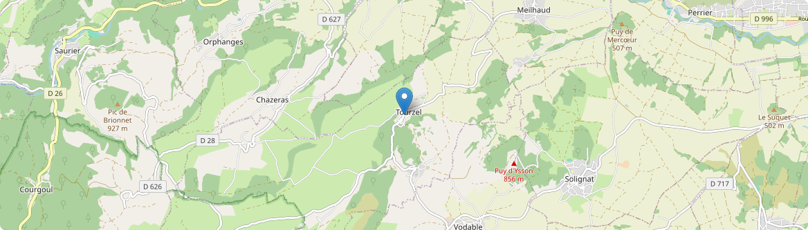 Tourzel-Ronzières - Carte