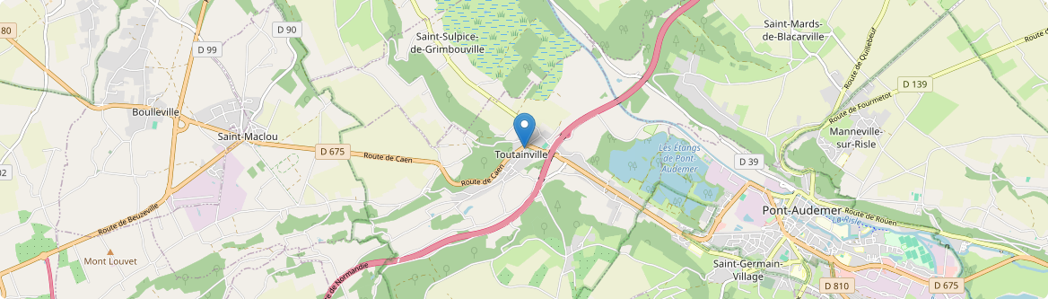 Toutainville - Carte