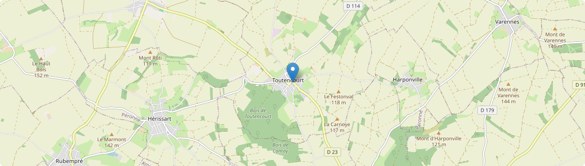 Toutencourt - Carte
