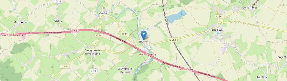 Toutry - Carte