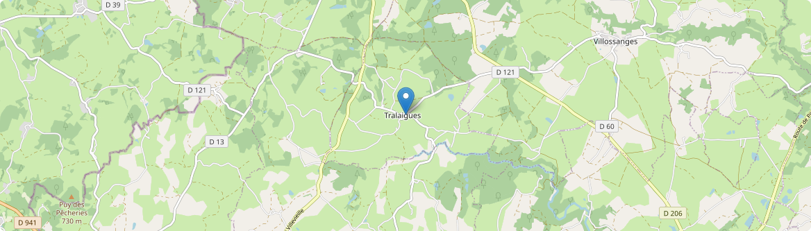 Tralaigues - Carte