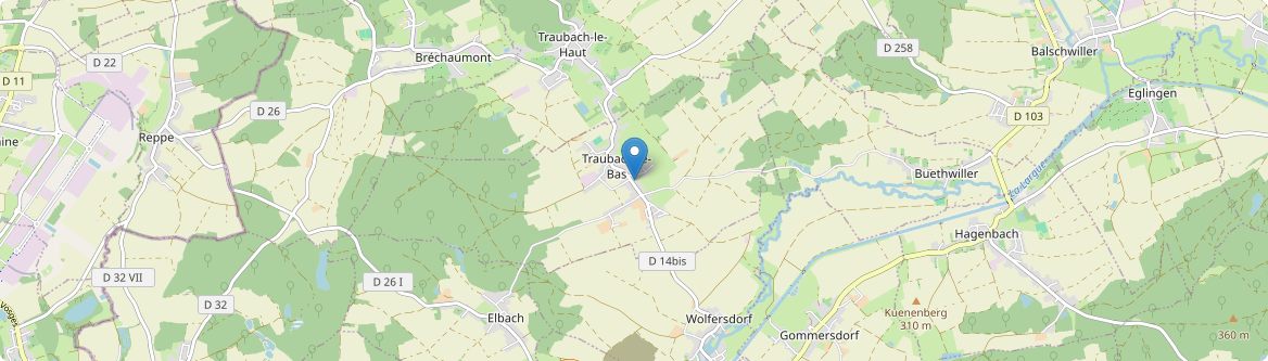 Traubach-le-Bas - Carte