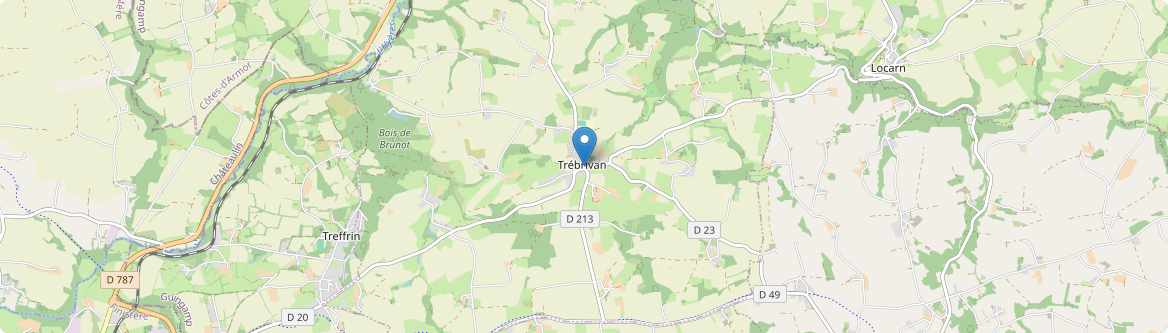 Trébrivan - Carte