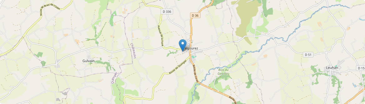 Trégourez - Carte