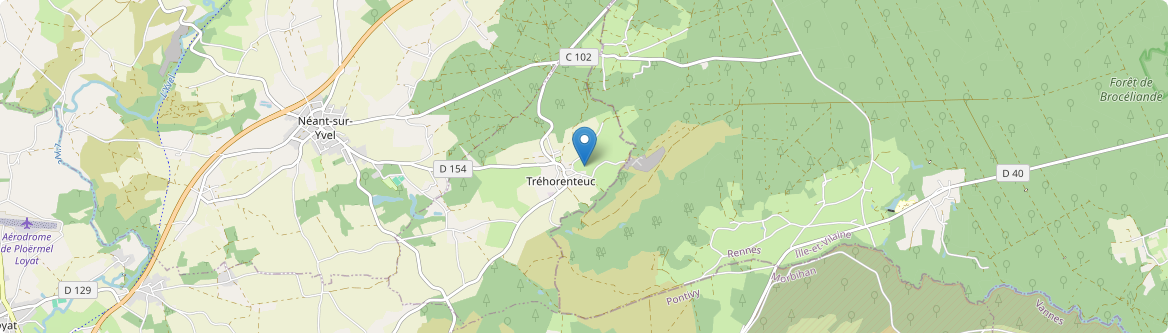 Tréhorenteuc - Carte