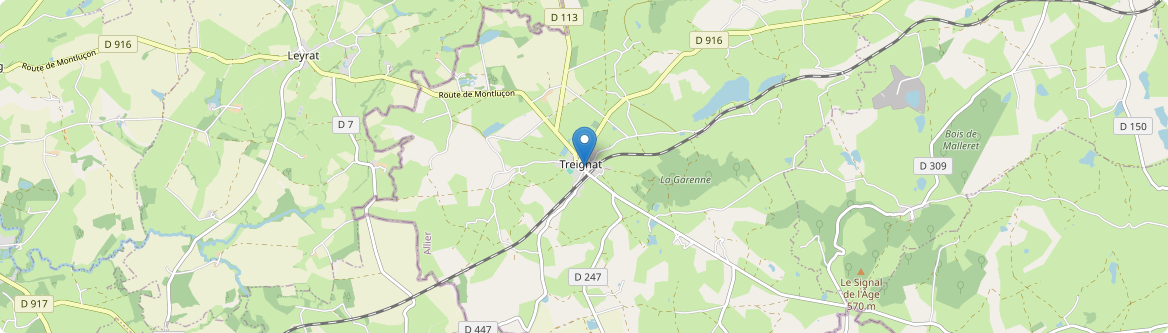 Treignat - Carte