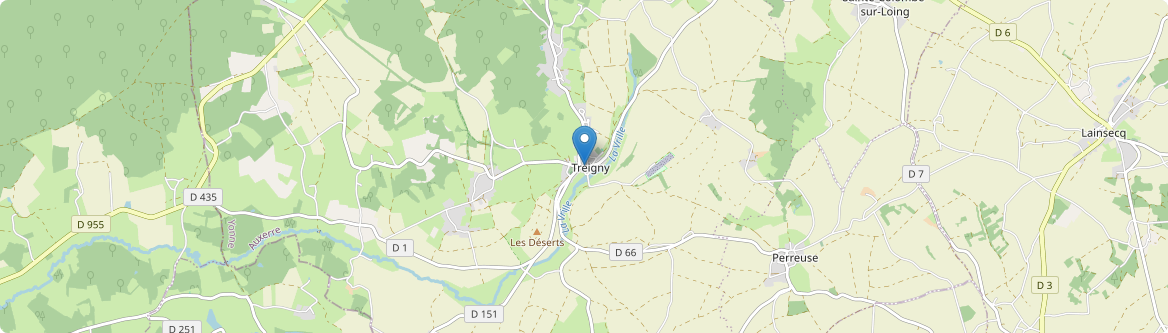 Treigny-Perreuse-Sainte-Colombe - Carte