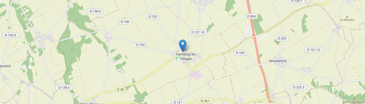 Tremblay-les-Villages - Carte