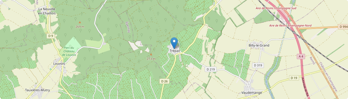 Trépail - Carte
