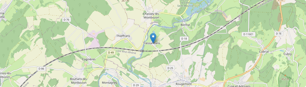 Tressandans - Carte
