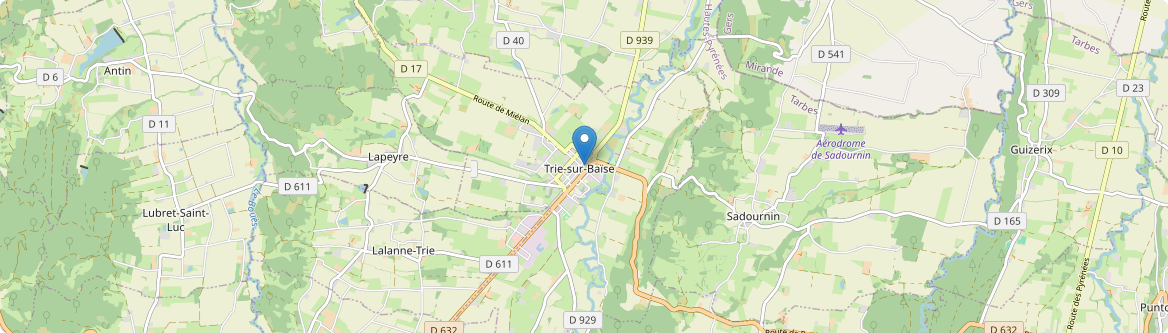 Trie-sur-Baïse - Carte