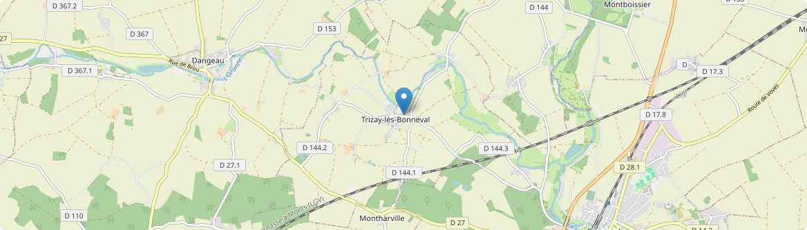 Trizay-lès-Bonneval - Carte