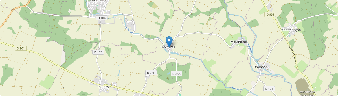Trochères - Carte