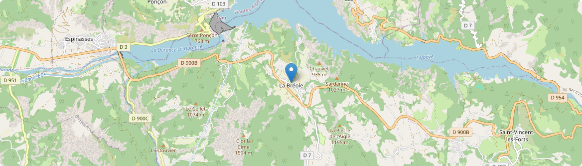 Ubaye-Serre-Ponçon - Carte