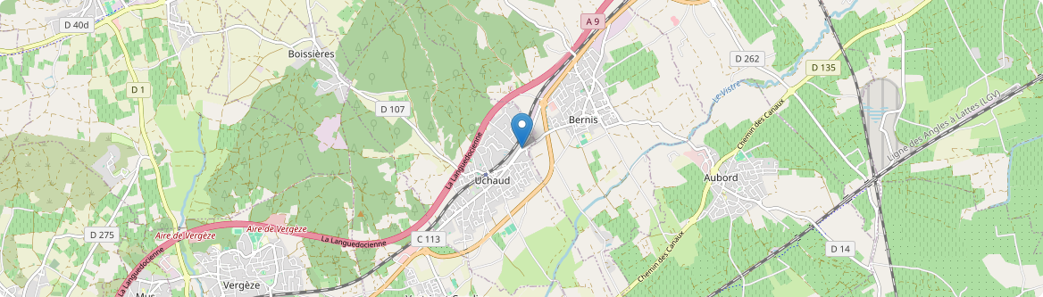 Uchaud - Carte