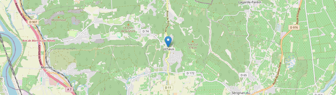 Uchaux - Carte