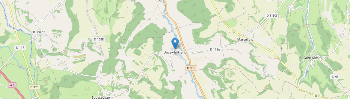 Uncey-le-Franc - Carte