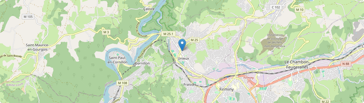 Unieux - Carte