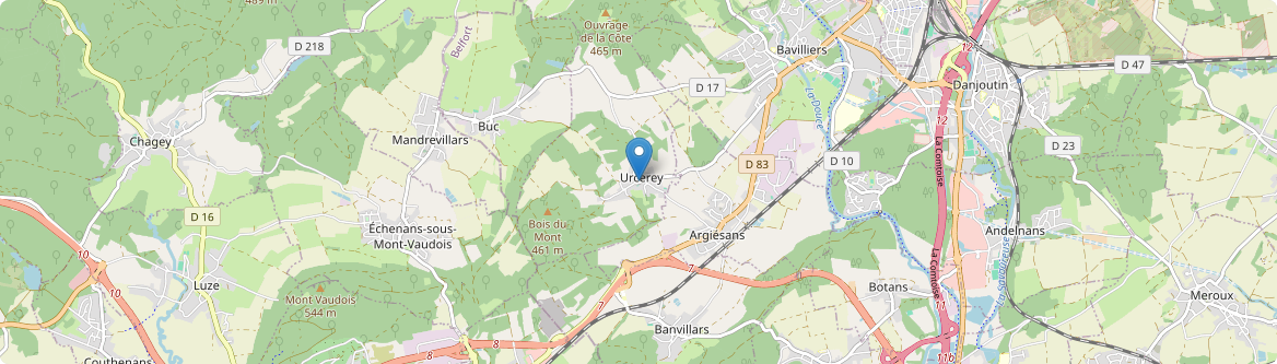Urcerey - Carte