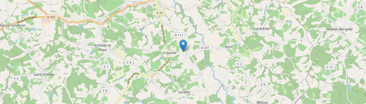 Urgosse - Carte