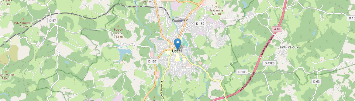 Ussel - Carte