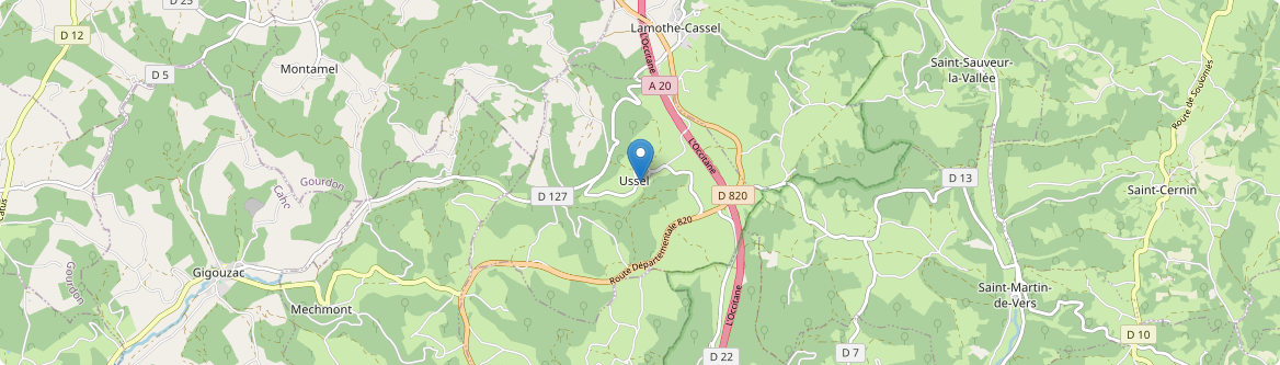 Ussel - Carte