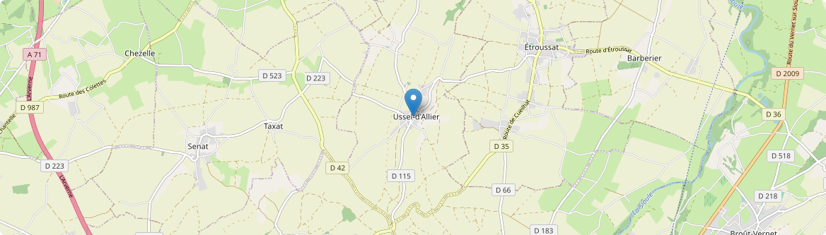 Ussel-d'Allier - Carte