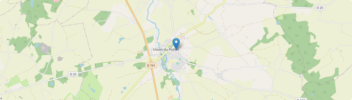 Usson-du-Poitou - Carte