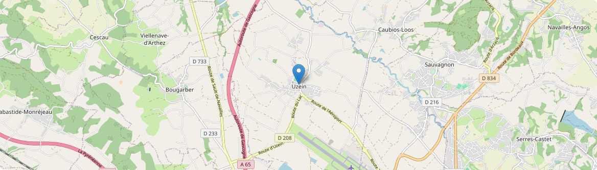Uzein - Carte