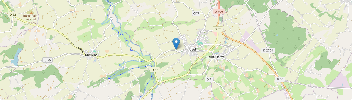 Uzel - Carte