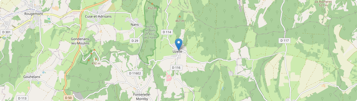 Uzelle - Carte