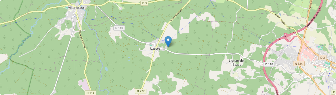Uzeste - Carte