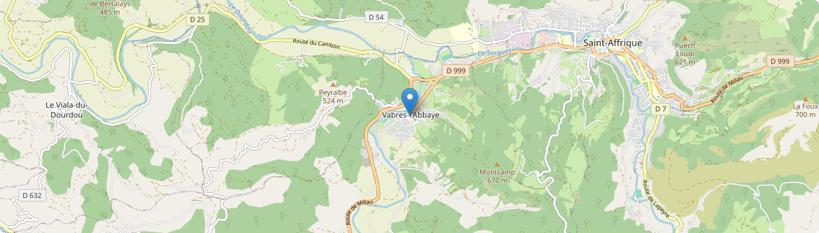 Vabres-l'Abbaye - Carte