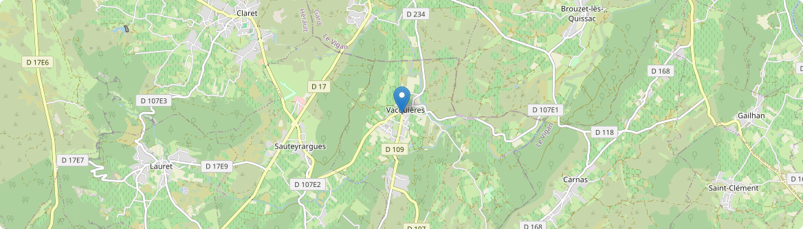 Vacquières - Carte