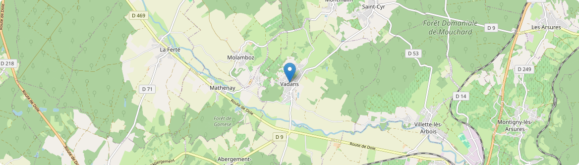 Vadans - Carte