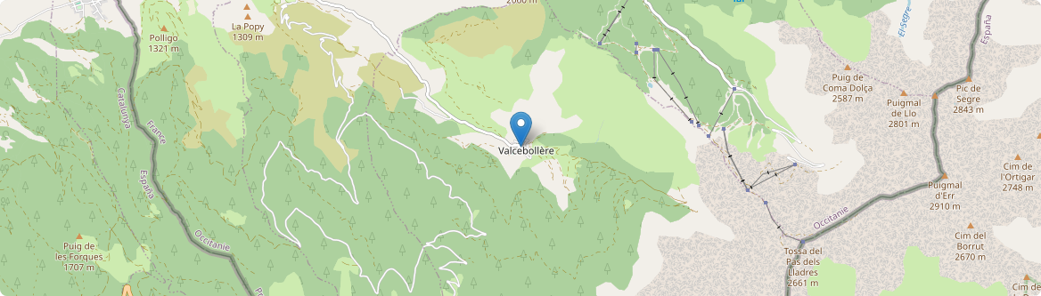 Valcebollère - Carte