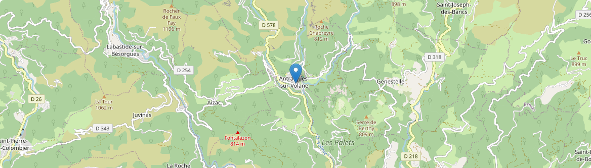 Vallées-d'Antraigues-Asperjoc - Carte
