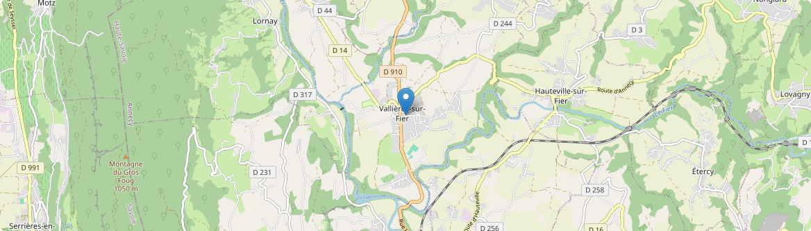 Vallières-sur-Fier - Carte