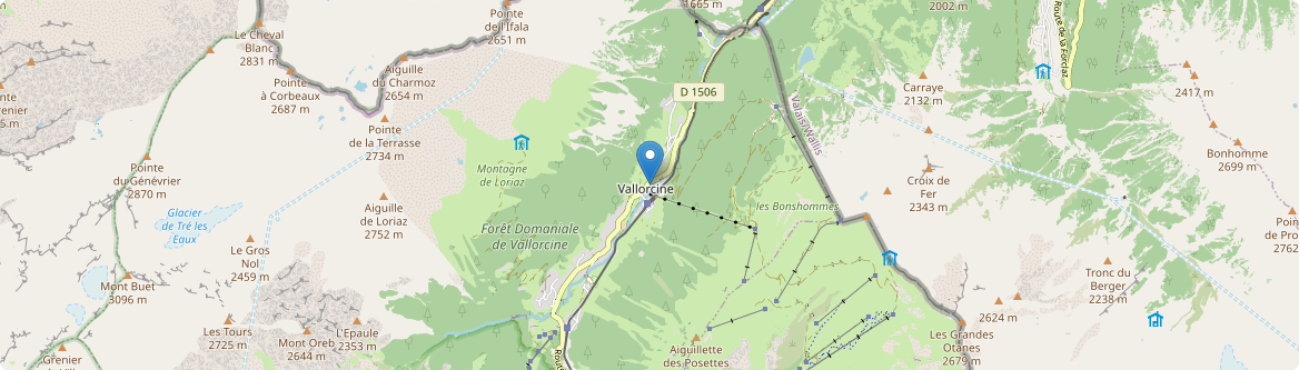 Vallorcine - Carte